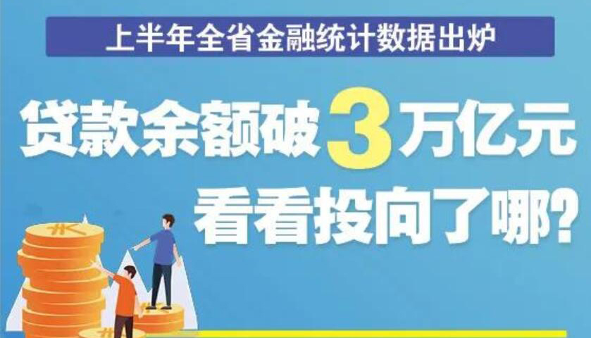 【图解】上半年全省贷款余额破3万亿元，投向了哪