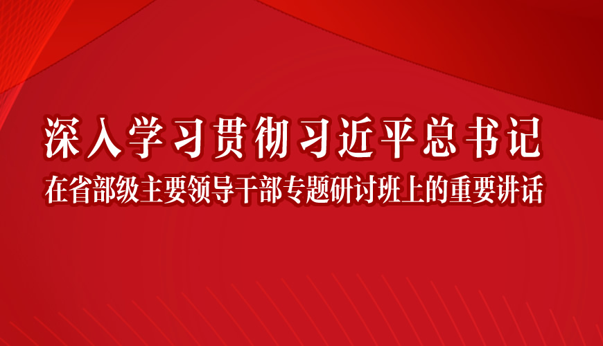 深入学习贯彻习近平总书记在省部级主要领导干部专题研讨班上的重要讲话