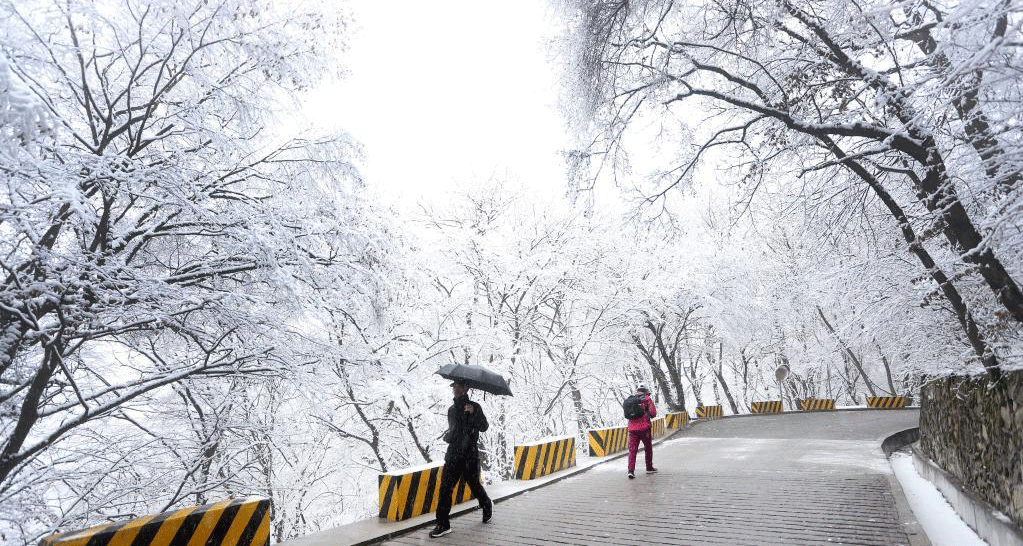 雪落崆峒山