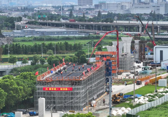 高铁苏州北站联络道项目施工有序推进